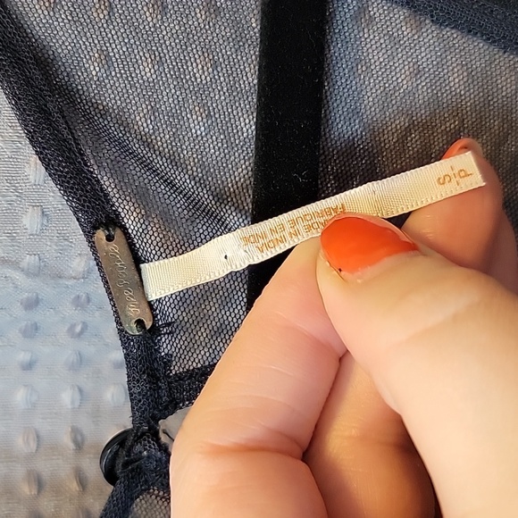 Free People Bonjour Black Embroidered Dress Size S - Picture 7 of 7